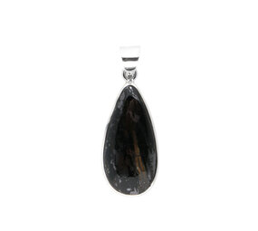 Zilveren hanger nuummiet | druppel 2,8 x 1,3 cm