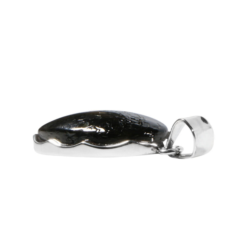 Zilveren hanger nuummiet | ovaal 2,9 x 1,5 cm