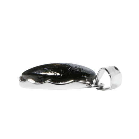 Zilveren hanger nuummiet | ovaal 2,9 x 1,5 cm