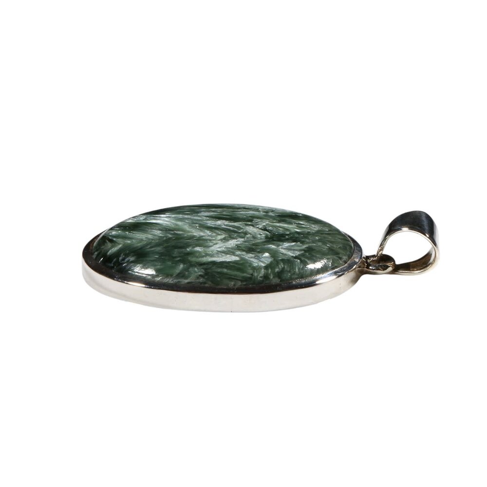Zilveren hanger serafiniet | ovaal 3,4 x 2,7 cm