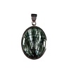 Zilveren hanger serafiniet | ovaal 2,6 x 2 cm