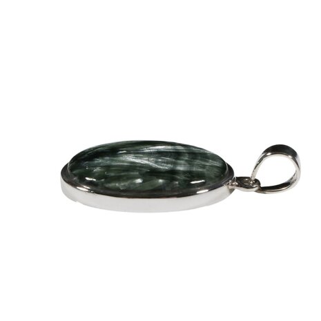 Zilveren hanger serafiniet | ovaal 2,6 x 2 cm