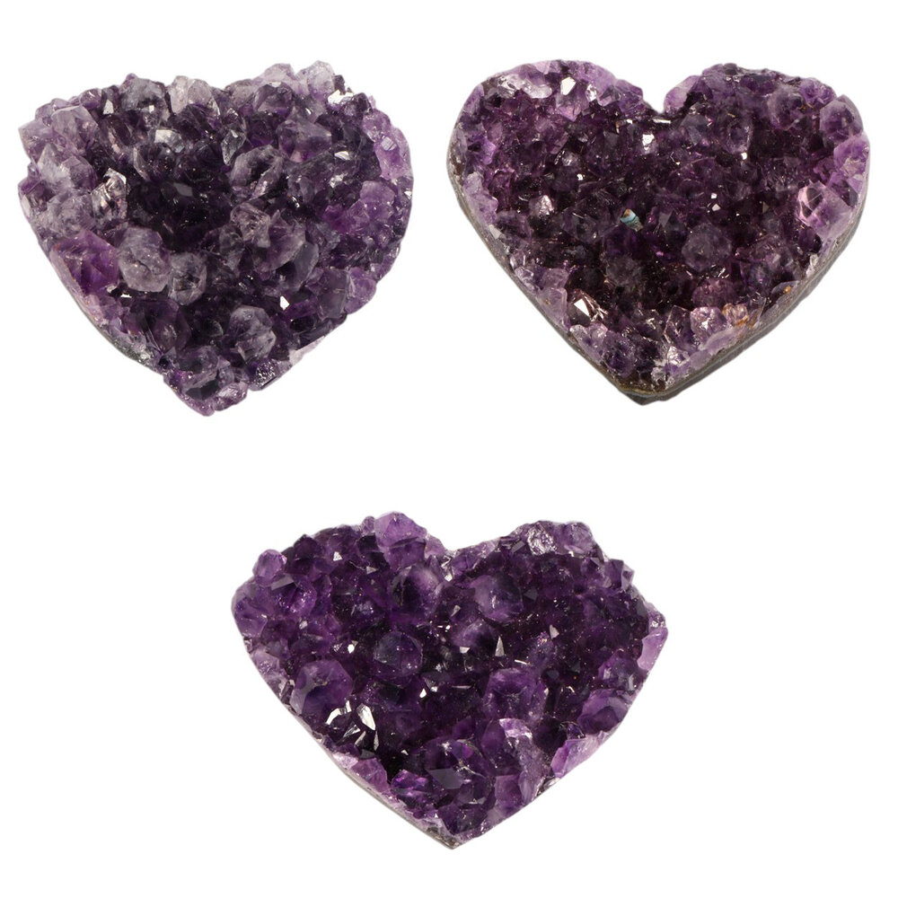 Amethist cluster hart 6 - 7 cm Amethist cluster hart 6 - 7 cm
