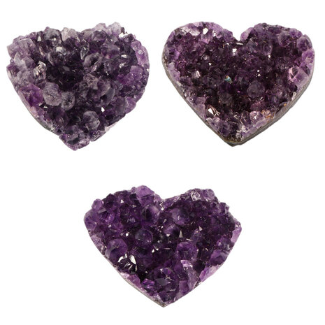 Amethist cluster hart 6 - 7 cm Amethist cluster hart 6 - 7 cm