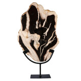 Versteend hout schijf gepolijst op standaard 37 x 25,6 x 2,1 cm | 2,4 kg