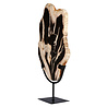 Versteend hout schijf gepolijst op standaard 37 x 25,6 x 2,1 cm | 2,4 kg