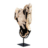 Versteend hout schijf gepolijst op standaard 35,3 x 31,6 x 3,9 cm | 2,75 kg