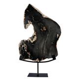 Versteend hout schijf gepolijst op standaard 37 x 23,7 x 2,3 cm | 3,25 kg