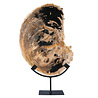 Versteend hout schijf gepolijst op standaard 36,8 x 26,5 x 2,2 cm | 3,85 kg