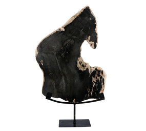 Versteend hout schijf gepolijst op standaard 52,5 x 42,5 x 2,3 cm | 4,1 kg