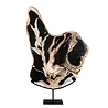 Versteend hout schijf gepolijst op standaard 52,3 x 35,5 x 2,7 cm | 4,7 kg