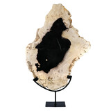 Versteend hout schijf gepolijst op standaard 50 x 38,6 x 2,2 cm | 5,55 kg Versteend hout schijf gepolijst op standaard 50 x 38,6 x 2,2 cm | 5,55 kg
