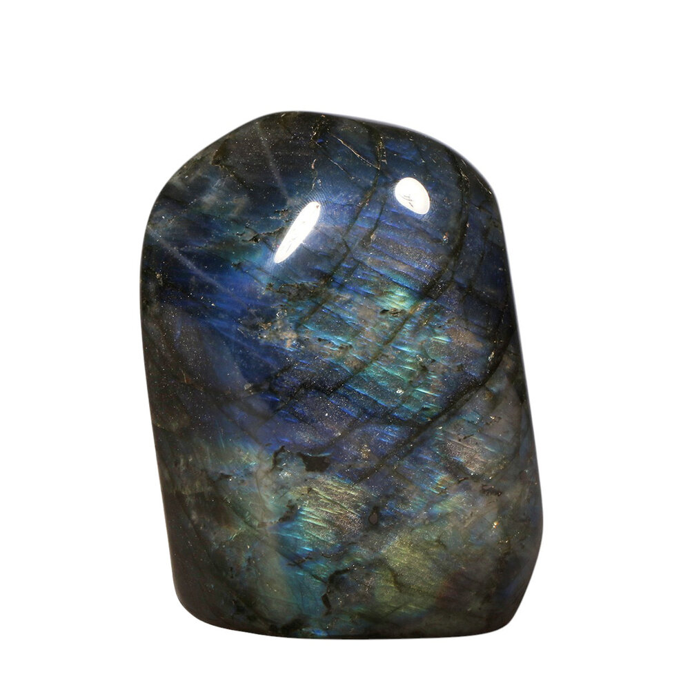Labradoriet A-kwaliteit sculptuur 10,3 x 7 x 4,4 cm | 646 gram