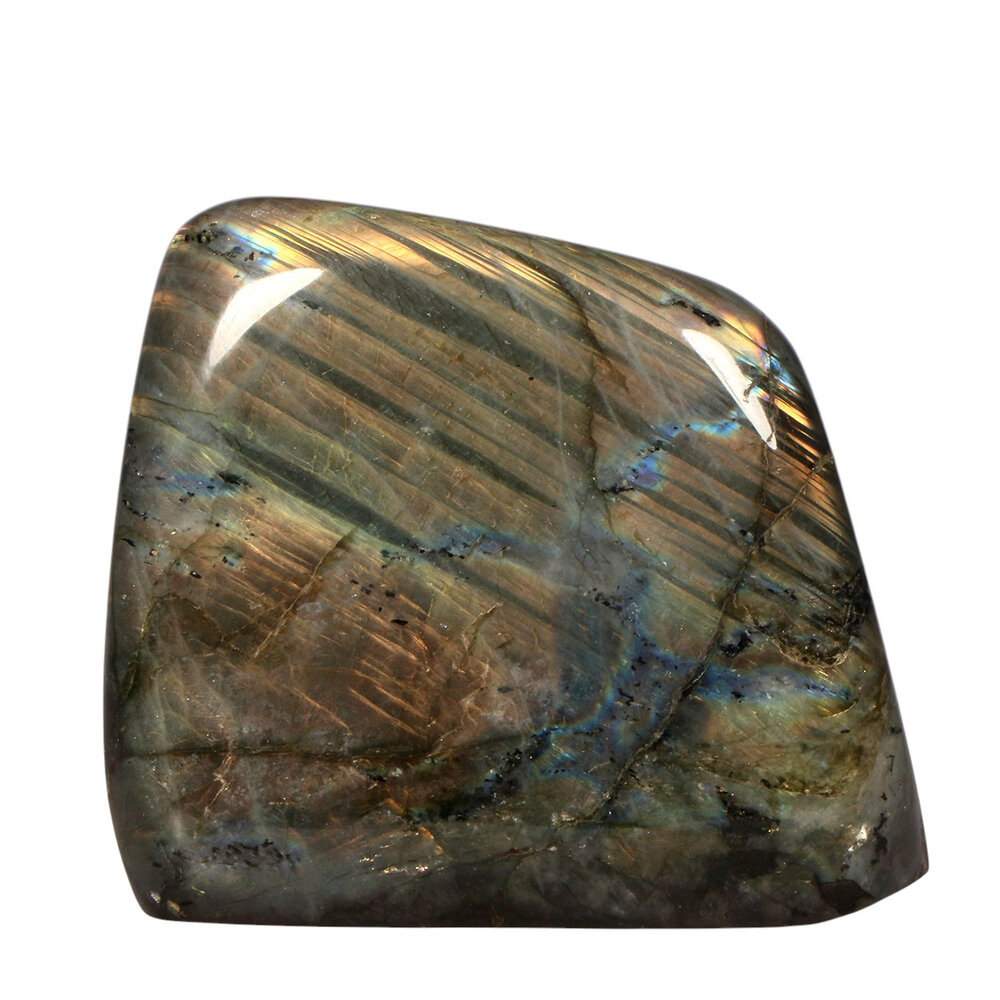 Labradoriet A-kwaliteit sculptuur 9,3 x 10,7 x 4 cm | 939 gram