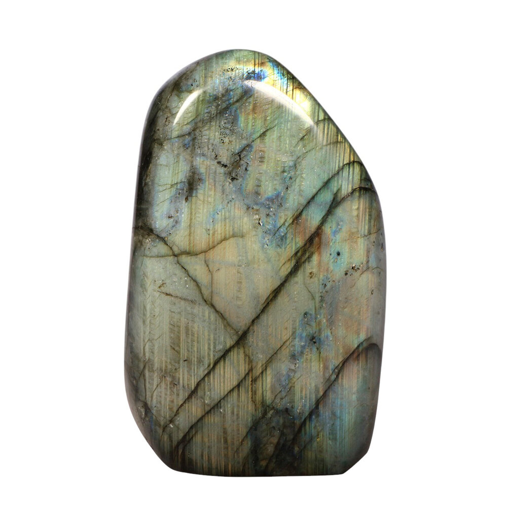 Labradoriet A-kwaliteit sculptuur 13,5 x 7,3 x 4,4 cm | 1027 gram