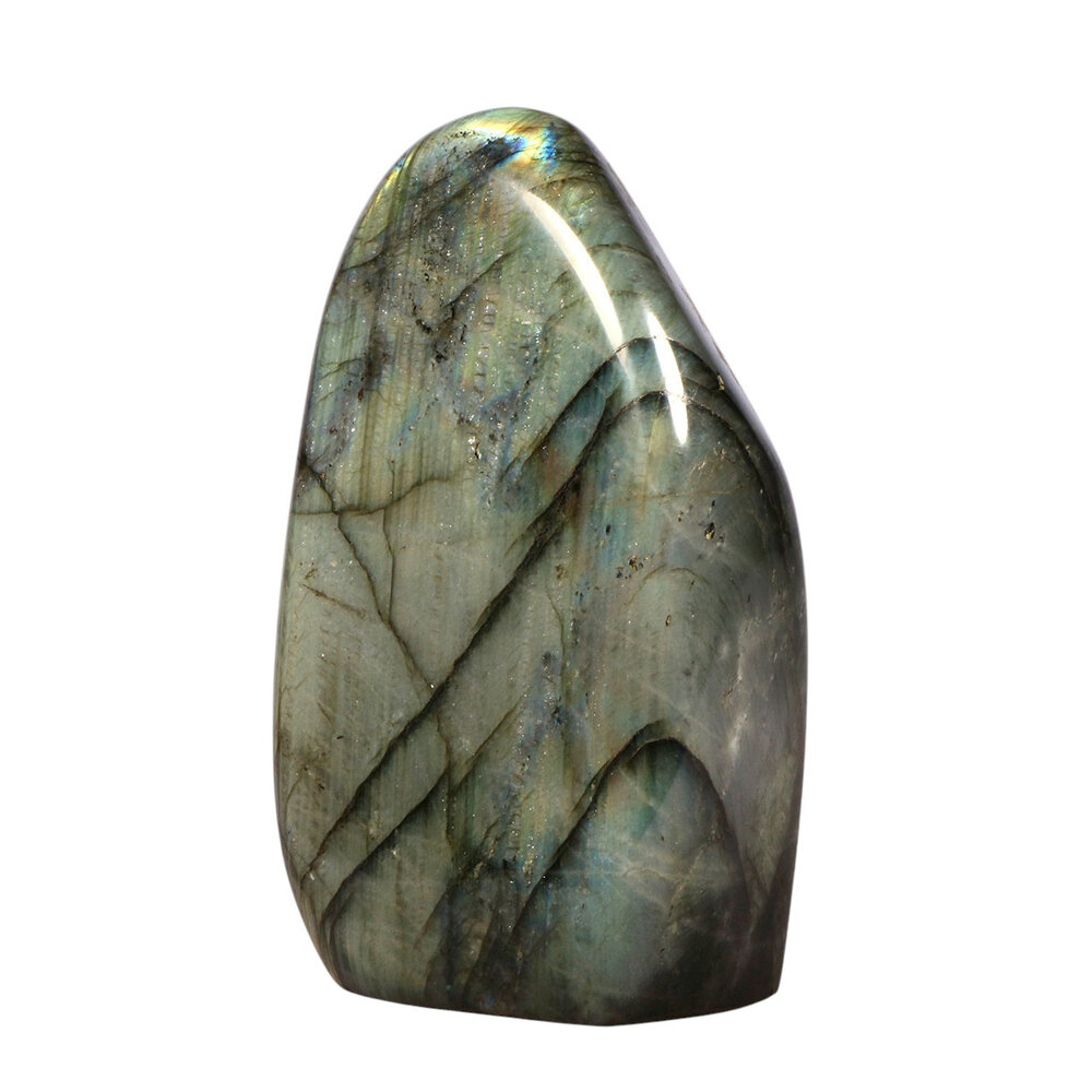 Labradoriet A-kwaliteit sculptuur 13,5 x 7,3 x 4,4 cm | 1027 gram