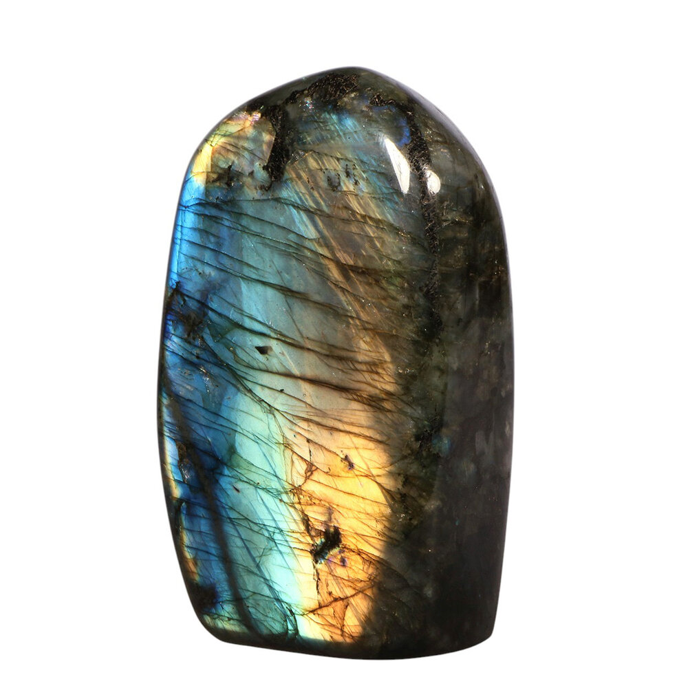 Labradoriet A-kwaliteit sculptuur 13 x 7,2 x 4,5 cm | 1059 gram