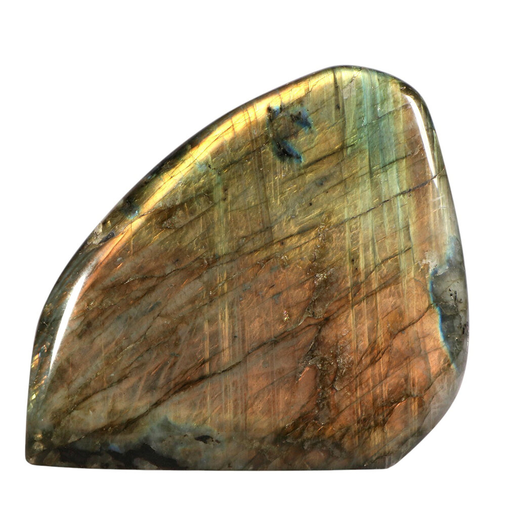 Labradoriet A-kwaliteit sculptuur 11,5 x 12,4 x 4,7 cm | 1087 gram