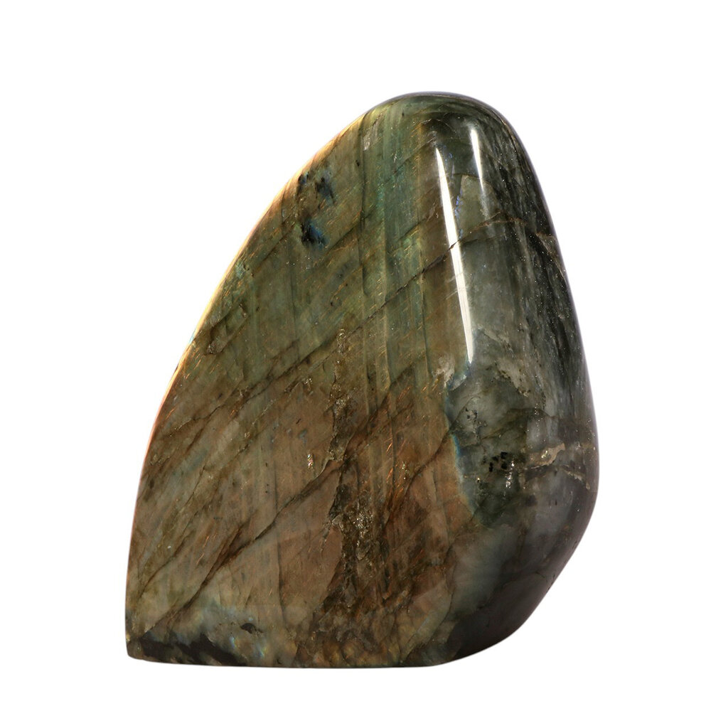 Labradoriet A-kwaliteit sculptuur 11,5 x 12,4 x 4,7 cm | 1087 gram