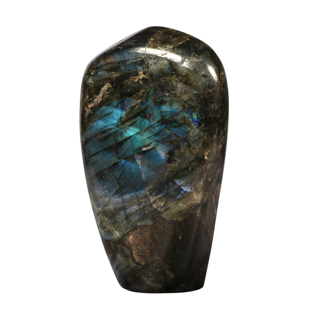 Labradoriet A-kwaliteit sculptuur 17 x 10,2 x 4,3 cm | 1495 gram