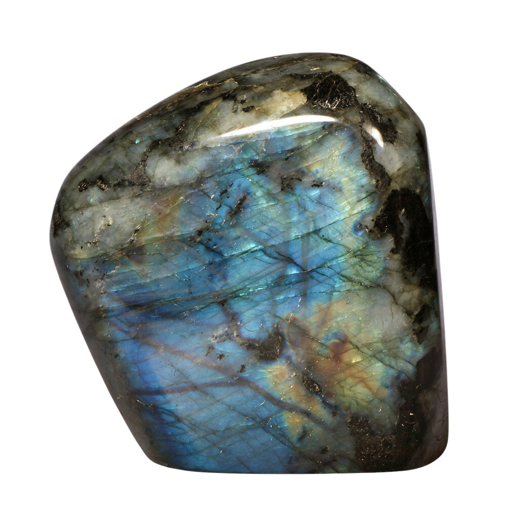 Labradoriet A-kwaliteit sculptuur 14,8 x 12,7 x 4,1 cm | 1638 gram