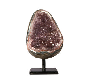 Amethist cluster op standaard 10 x 8,5 x 6 cm | 736 gram Amethist cluster op standaard 10 x 8,5 x 6 cm | 736 gram
