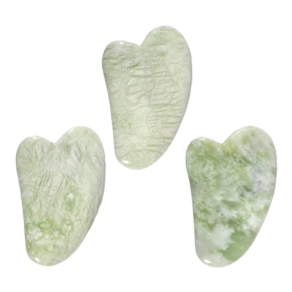 Gua sha massagesteen new jade (serpentijn) Gua sha massagesteen new jade (serpentijn)