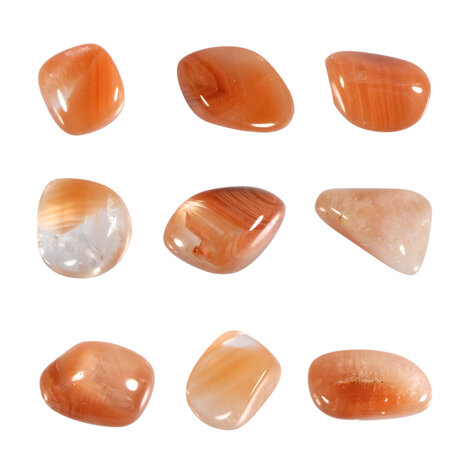 Calciet (rood) steen getrommeld | middel (M)