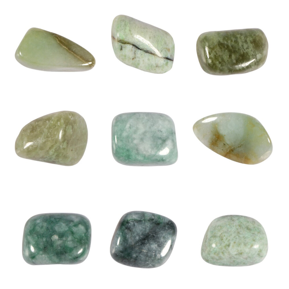 Jade (jadeiet) steen getrommeld | groot (L) Jade (jadeiet) steen getrommeld | groot (L)