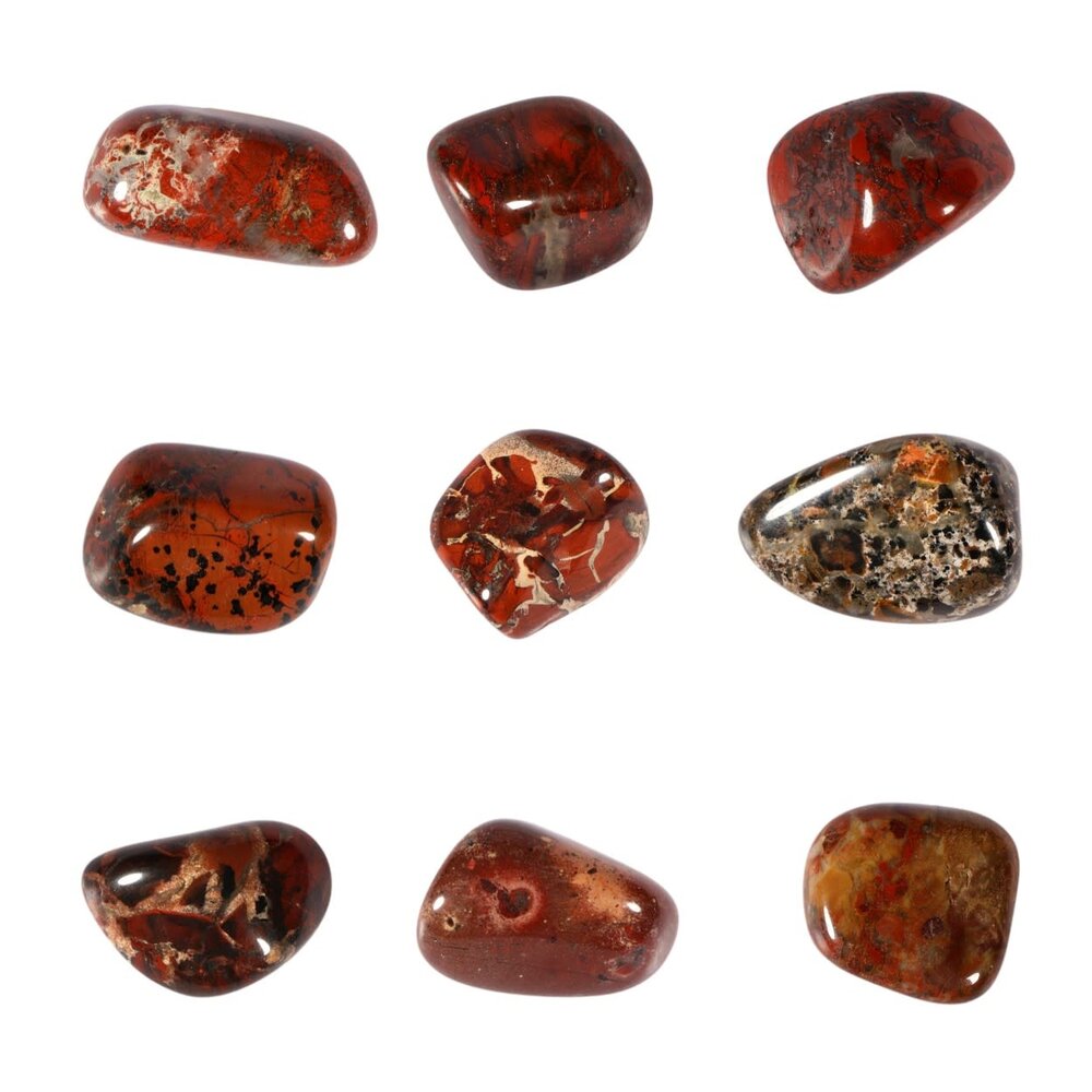 Jaspis (breccie) steen getrommeld | middel (M) Jaspis (breccie) steen getrommeld | middel (M)