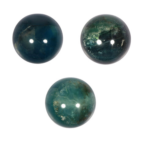 Fluoriet (blauw/groen) bol 30 - 35 mm