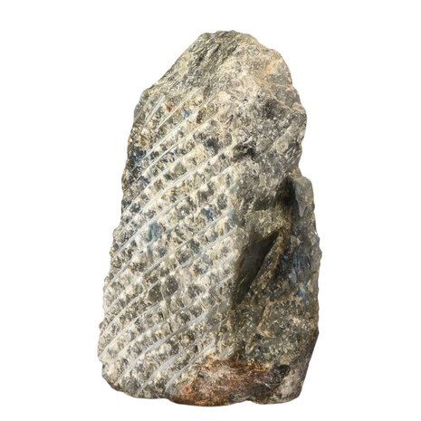 Labradoriet ruw 1 zijde gepolijst staand 21,7 x 13,1 x 5 cm | 2736 gram