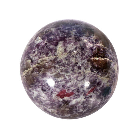 Lepidoliet met roze toermalijn (unicorn stone) bol 52 mm | 192 gram Lepidoliet met roze toermalijn (unicorn stone) bol 52 mm | 192 gram