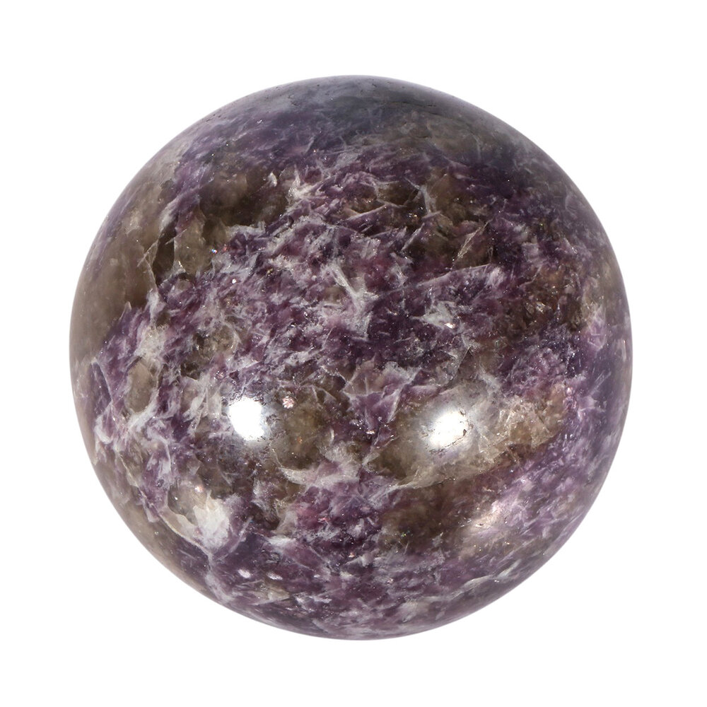 Lepidoliet met roze toermalijn (unicorn stone) bol 70 mm | 515 gram