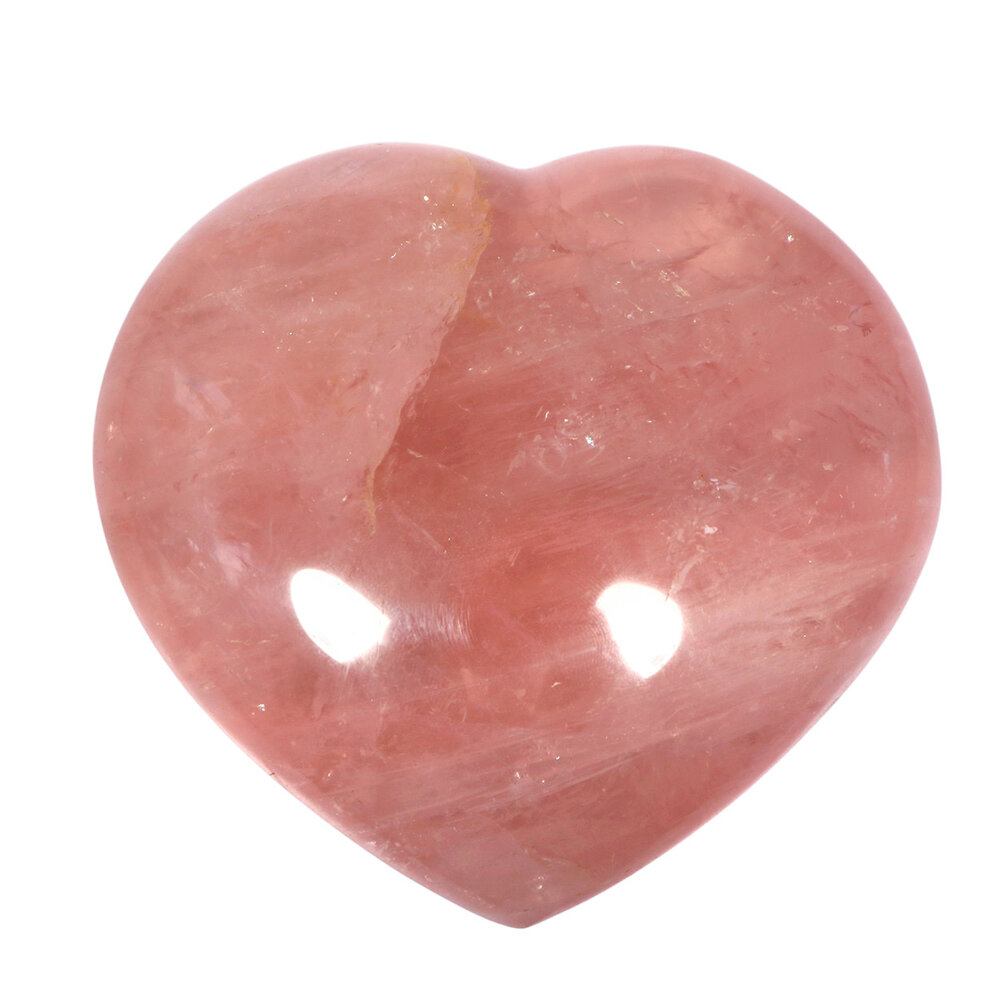 Rozenkwarts edelsteen hart 10,4 x 10 x 3,9 cm | 581 gram Rozenkwarts edelsteen hart 10,4 x 10 x 3,9 cm | 581 gram