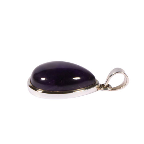 Zilveren hanger amethist | druppel 2,4 x 1,8 cm Zilveren hanger amethist | druppel 2,4 x 1,8 cm