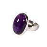 Zilveren ring amethist maat 19 1/2 | ovaal 2,2 x 1,6 cm