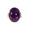 Zilveren ring amethist maat 18 1/2 | ovaal 2,1 x 1,6 cm
