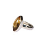 Zilveren ring citrien maat 16 1/2 | markies 1,6 x 0,8 cm