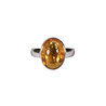 Zilveren ring citrien maat 17 | ovaal 1,3 x 1 cm
