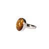 Zilveren ring citrien maat 17 | ovaal 1,3 x 1 cm