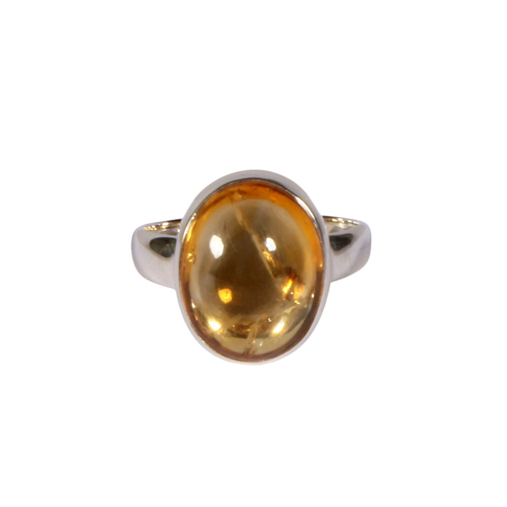 Zilveren ring citrien maat 18 1/2 | ovaal 1,6 x 1,2 cm Zilveren ring citrien maat 18 1/2 | ovaal 1,6 x 1,2 cm