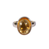 Zilveren ring citrien maat 18 1/2 | ovaal 1,6 x 1,2 cm Zilveren ring citrien maat 18 1/2 | ovaal 1,6 x 1,2 cm