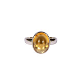 Zilveren ring citrien maat 16 1/2 | ovaal 1,2 x 0,9 cm Zilveren ring citrien maat 16 1/2 | ovaal 1,2 x 0,9 cm