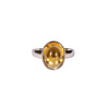 Zilveren ring citrien maat 16 1/2 | ovaal 1,2 x 0,9 cm