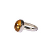 Zilveren ring citrien maat 16 1/2 | ovaal 1,2 x 0,9 cm