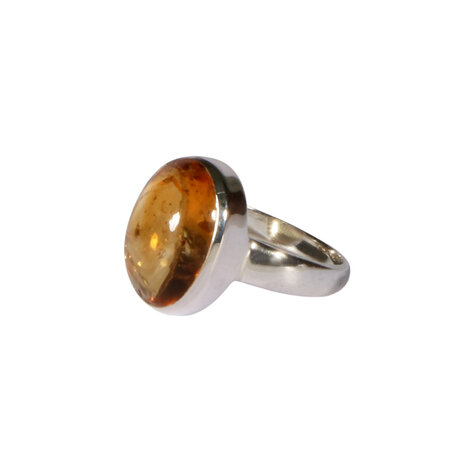 Zilveren ring citrien maat 16 | ovaal 1,5 x 1,1 cm Zilveren ring citrien maat 16 | ovaal 1,5 x 1,1 cm