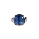 Zilveren ring kyaniet A-kwaliteit maat 19 1/2 | vierkant 1,4 x 1,4 cm