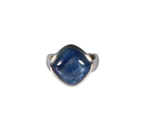 Zilveren ring kyaniet A-kwaliteit maat 18 1/2 | ruit 1,4 x 1,4 cm