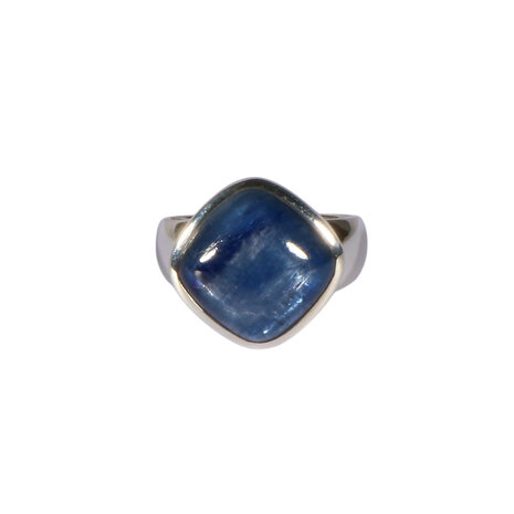 Zilveren ring kyaniet A-kwaliteit maat 18 1/2 | ruit 1,4 x 1,4 cm